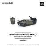 (Pre-Order) 1:64 Lamborghini Huracan STO -- Verde Turbine Matte (Green) -- Pop Race