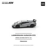 (Pre-Order) 1:64 Lamborghini Huracan STO -- Grigio Acheso Matte (Grey) -- Pop Race