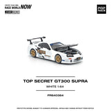 (Pre-Order) 1:64 Toyota Supra (A80) TOP SECRET GT300 -- White -- Pop Race