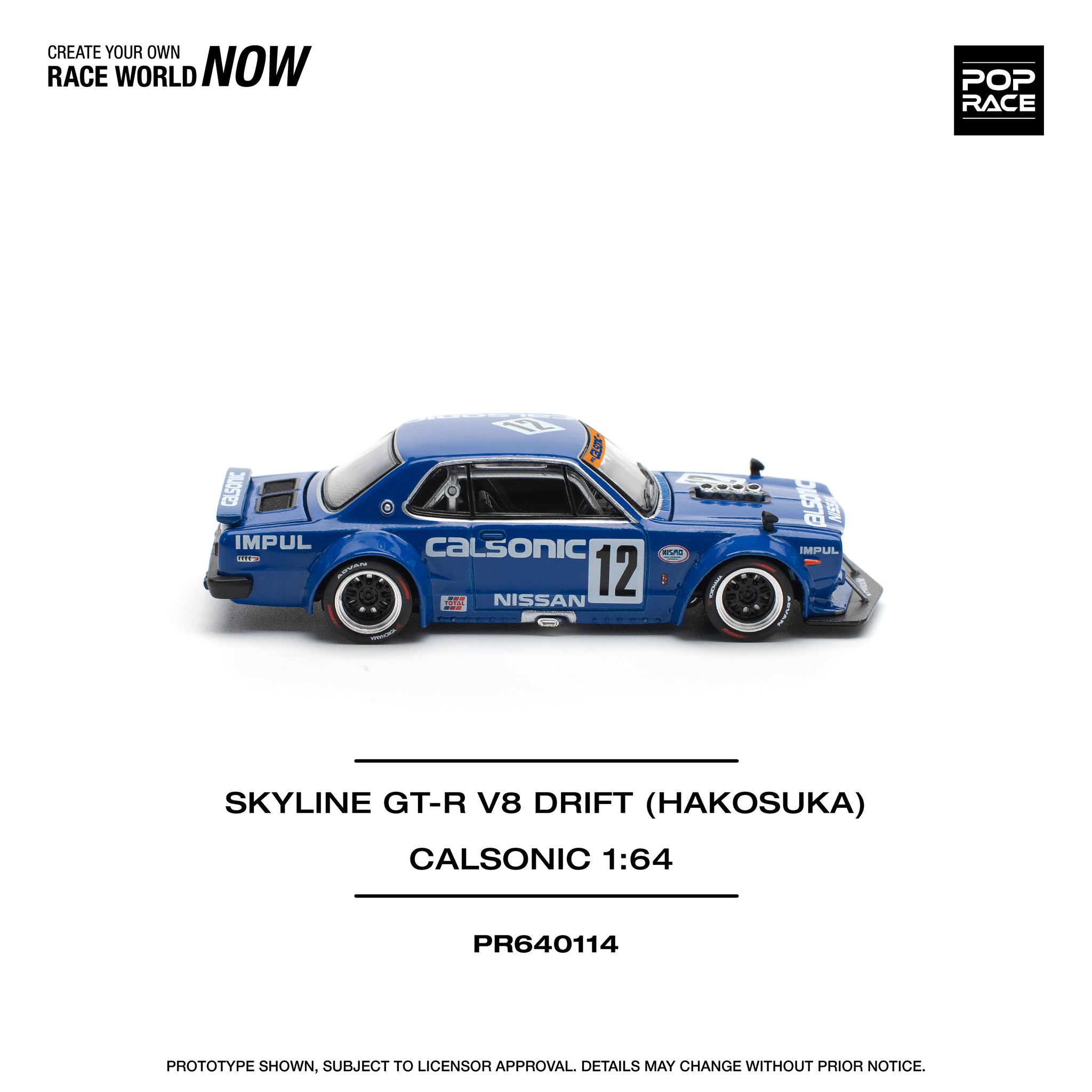 Pre-Order) 1:64 Nissan Skyline GT-R (KPGC10) Hakosuka V8 -- Calsonic
