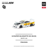 (Pre-Order) 1:64 Nissan Silvia (S15) Super Silhouette -- #23 White/Yellow -- Pop Race