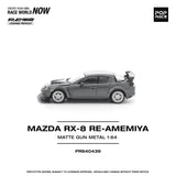 (Pre-Order) 1:64 Mazda RX-8 RE-AMEMIYA -- Gun Metal Grey -- Pop Race