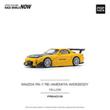 1:64 Mazda RX-7 (FD3S) RE-AMEMIYA Widebody -- Yellow -- Pop Race