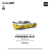 (Pre-Order) 1:64 Nissan Silvia S13 PANDEM -- 2020 D1 LIghts Yellow/White -- Pop Race