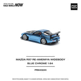 1:64 Mazda RX-7 (FD3S) RE-AMEMIYA Widebody -- Blue Chrome -- Pop Race