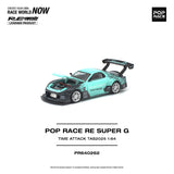 (Pre-Order) 1:64 Pop Race RE Super G Time Attack -- 2025 Tokyo Auto Salon - Turquoise -- Pop Race