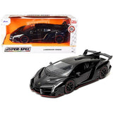 1:24 Lamborghini Veneno -- Black -- JADA: Hyper-Spec