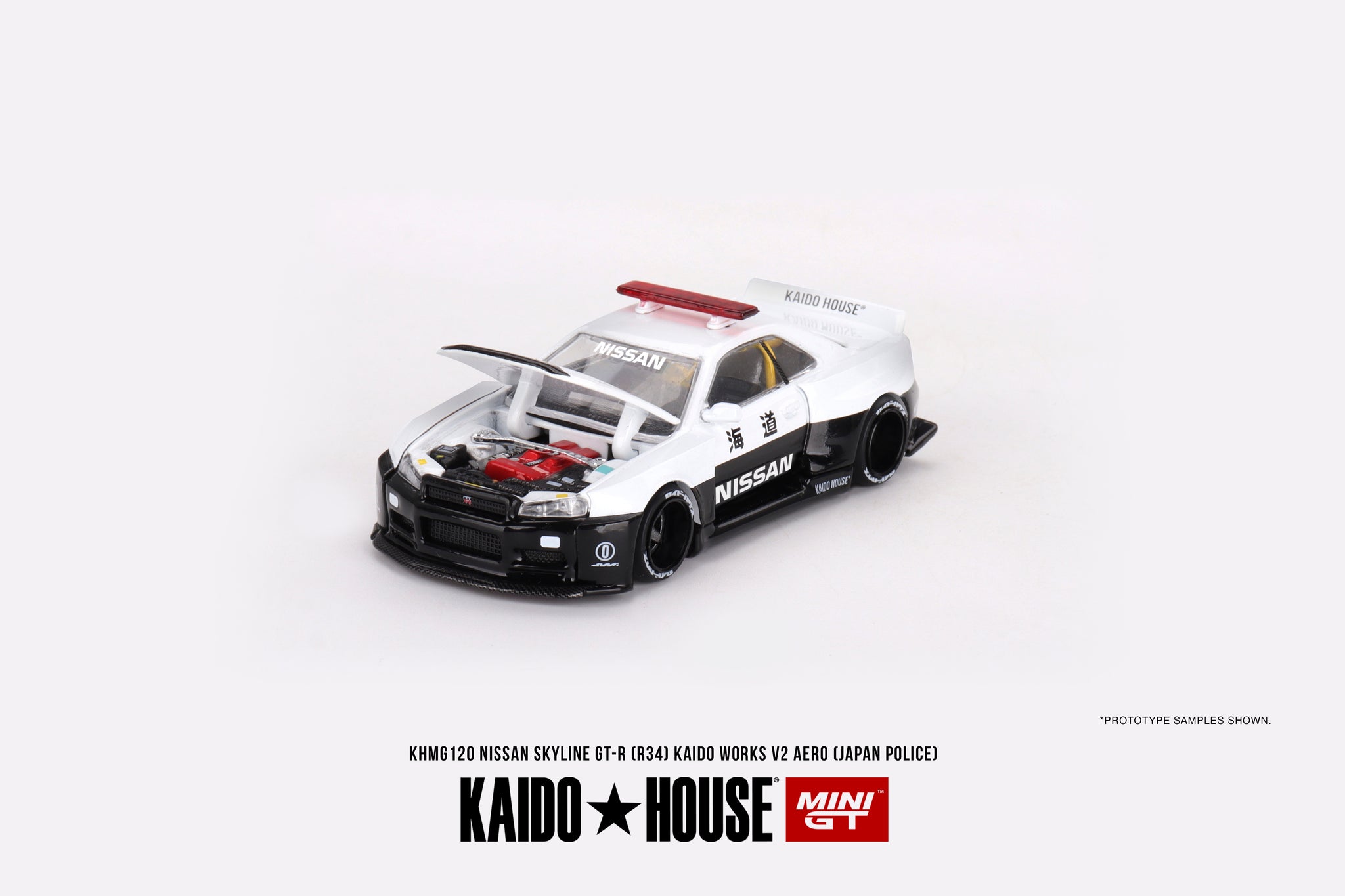 Pre-Order) 1:64 Nissan Skyline GT-R R34 Kaido Works (V2 Aero) Police