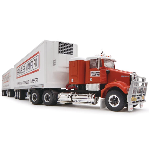 (Pre-Order) 1:64 Brambles Manford Road Train -- Kenworth Prime Mover -- Highway Replicas Truck