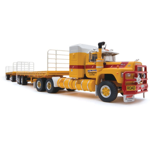 (Pre-Order) 1:64 Neil Mansell Transport Road Train -- Mack Prime Mover -- Highway Replicas Truck