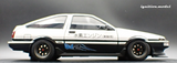 1:18 Toyota Sprinter Trueno 3Dr (AE86) H2 -- Initial D White/Black -- Ignition IG3809