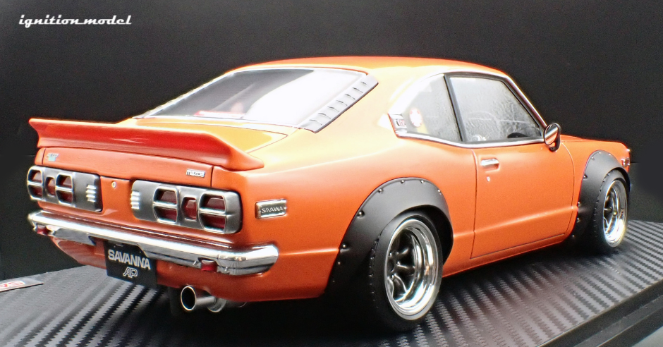 Pre-Order) 1:18 Mazda RX3 Savanna (S124A) Semi Works -- Orange -- Ign Pre-Order) 1:18 Mazda RX3 Savanna (S124A) Semi Works -- Orange -- Ign