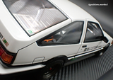 1:18 Toyota Corolla Levin 3Dr (AE86) BEV -- Initial D White/Black -- Ignition IG3807