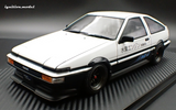 1:18 Toyota Sprinter Trueno 3Dr (AE86) H2 -- Initial D White/Black -- Ignition IG3809
