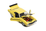 1:18 NCIS 1970 Dodge Challenger R/T -- Yellow w/Matt Black Stripes -- Greenlight