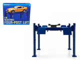 1:18 Adjustable 4-Post Hoist -- Blue -- Greenlight