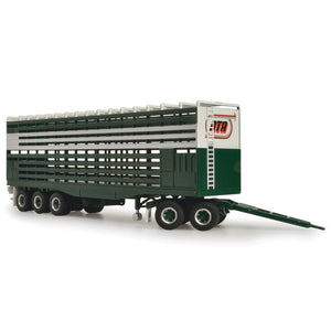 (Pre-Order) 1:64 "Road Trains of Australia" Green/White -- Livestock Additional Trailer and Dolly -- Highway Replicas Truck