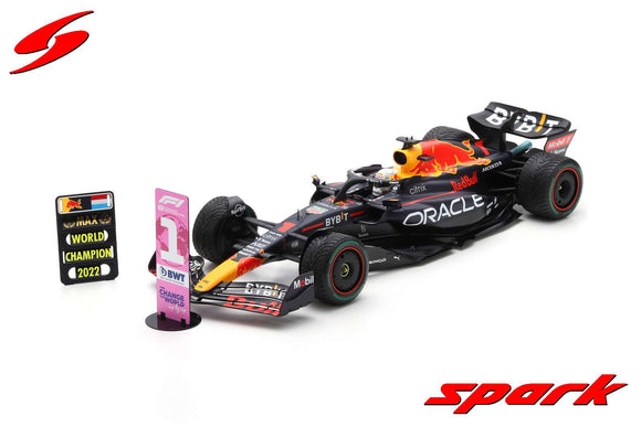 1:12 2022 Max Verstappen - World Championship Winner - Red Bull RB18 -- Spark F1