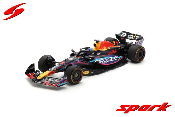 (Pre-Order) 1:12 2023 Max Verstappen -- Miami GP Winner -- Red Bull Racing RB19 -- Spark F1