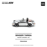 (Pre-Order) 1:64 Singer Targa "Porsche 911" -- Silver Chrome -- Pop Race