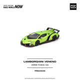 (Pre-Order) 1:64 Lamborghini Veneno -- Verde Ithaca (Green) -- Pop Race