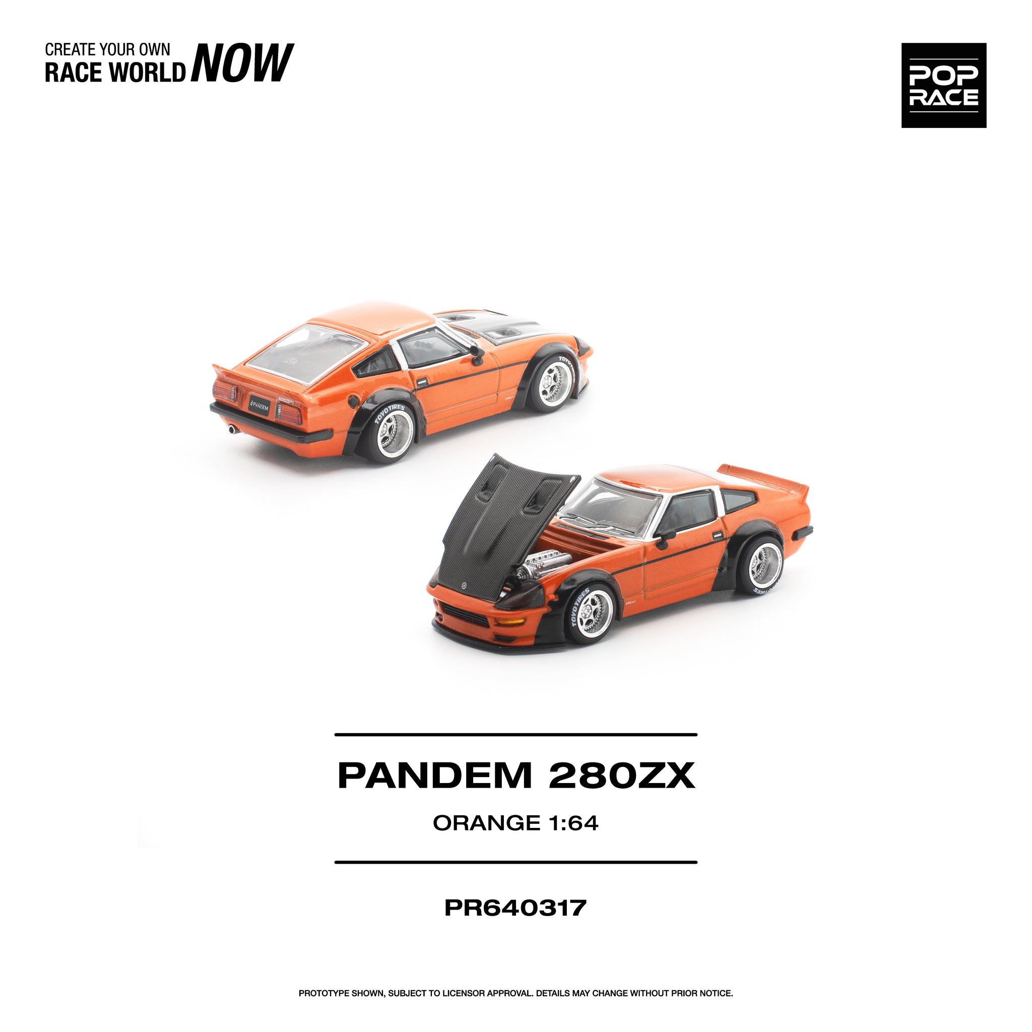 Pre-Order) 1:64 Datsun 280ZX PANDEM -- Orange -- Pop Race
