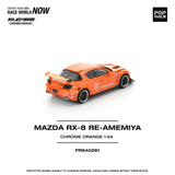 (Pre-Order) 1:64 Mazda RX-8 RE-AMEMIYA -- Chrome Orange -- Pop Race