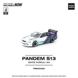(Pre-Order) 1:64 Nissan Silvia S13 PANDEM -- White/Purple -- Pop Race