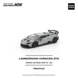 (Pre-Order) 1:64 Lamborghini Huracan STO -- Grigio Acheso Matte (Grey) -- Pop Race