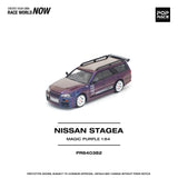 (Pre-Order) 1:64 Nissan Stagea w/R34 GTR Skyline Front -- Magic Purple -- Pop Race