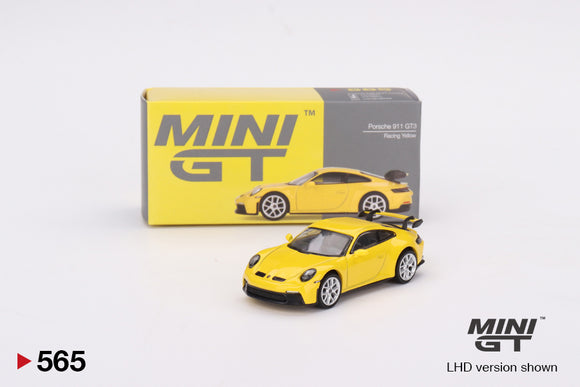 1:64 Porsche 911 (992) GT3 -- Racing Yellow -- Mini GT MGT00565