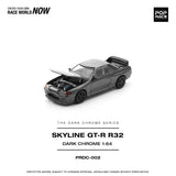 (Pre-Order) 1:64 Nissan R32 Skyline GTR -- Dark Chrome Series -- Pop Race