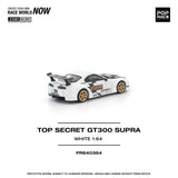 (Pre-Order) 1:64 Toyota Supra (A80) TOP SECRET GT300 -- White -- Pop Race