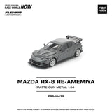 (Pre-Order) 1:64 Mazda RX-8 RE-AMEMIYA -- Gun Metal Grey -- Pop Race