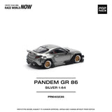 1:64 Toyota GR86 PANDEM -- Silver/Black -- Pop Race