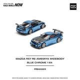 1:64 Mazda RX-7 (FD3S) RE-AMEMIYA Widebody -- Blue Chrome -- Pop Race