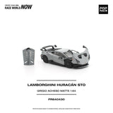 (Pre-Order) 1:64 Lamborghini Huracan STO -- Grigio Acheso Matte (Grey) -- Pop Race