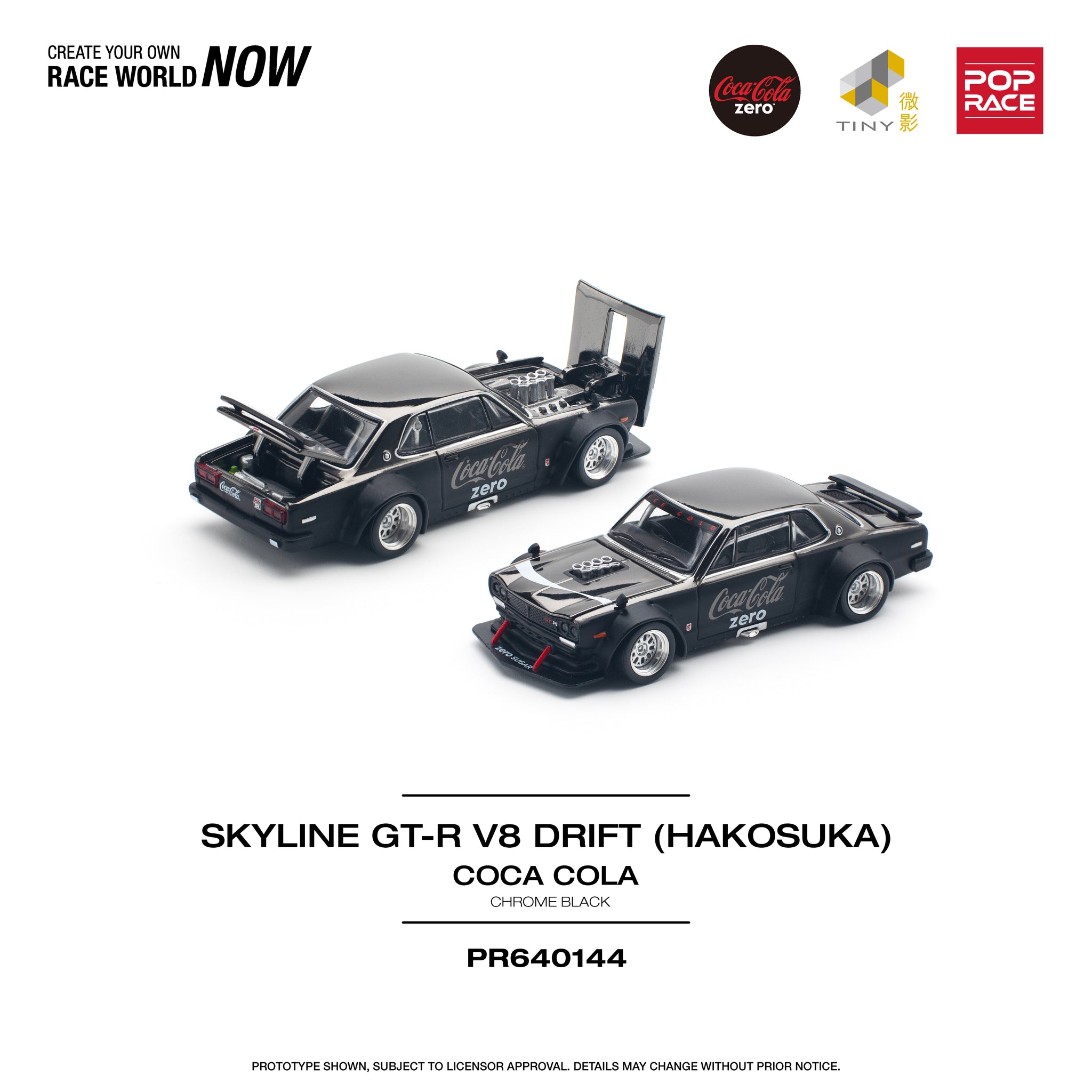 模型製作用品 NISSAN SKYLINE GT-R KPCG10 HAKOSUKA 1:64 Nissan Skyline GT-R (KPGC10) Hakosuka V8 -- Coca-Cola