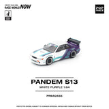 (Pre-Order) 1:64 Nissan Silvia S13 PANDEM -- White/Purple -- Pop Race