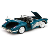 1:18 1958 Chevrolet Corvette -- Turquoise Blue -- MotorMax: Timeless Legends 73109
