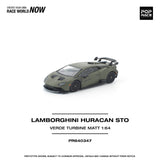 (Pre-Order) 1:64 Lamborghini Huracan STO -- Verde Turbine Matte (Green) -- Pop Race
