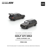 (Pre-Order) 1:64 Volkswagen Golf GTI MK2 -- Dark Chrome Series -- Pop Race