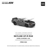 (Pre-Order) 1:64 Nissan R32 Skyline GTR -- Dark Chrome Series -- Pop Race