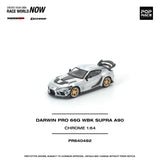(Pre-Order) 1:64 Toyota Supra A90 Darwin Pro 66G WBK -- Silver Chrome -- Pop Race