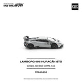 (Pre-Order) 1:64 Lamborghini Huracan STO -- Grigio Acheso Matte (Grey) -- Pop Race