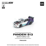 (Pre-Order) 1:64 Nissan Silvia S13 PANDEM -- White/Purple -- Pop Race