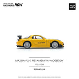 1:64 Mazda RX-7 (FD3S) RE-AMEMIYA Widebody -- Yellow -- Pop Race