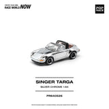 (Pre-Order) 1:64 Singer Targa "Porsche 911" -- Silver Chrome -- Pop Race