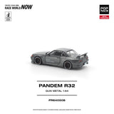 (Pre-Order) 1:64 Nissan R32 Skyline GT-R PANDEM -- Gun Metal Grey -- Pop Race
