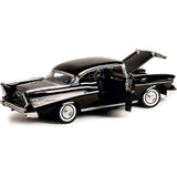 1:18 1957 Chevrolet Bel Air Hardtop -- Black -- MotorMax: Timeless Classics